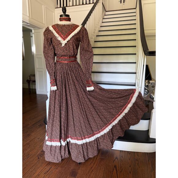 Vintage Victorian Edwardian Prairie Pioneer Dress Reenactment History Costume - Picture 2 of 11
